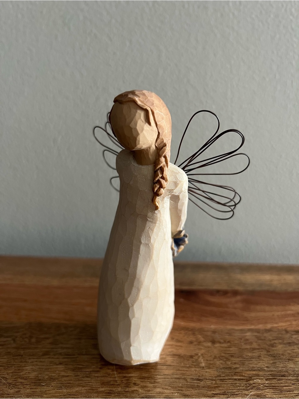 WILLOW TREE Thank you Girl with Flowers and Long Braid